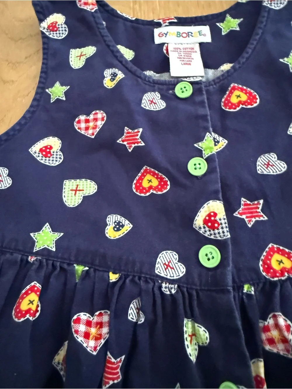 Vintage Rainbow Tag Gymboree Cape COD 1997 line Navy button-up (4t-5t) Dress